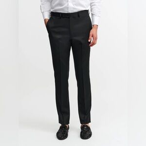 Robert Graham Men's Plain Front Black Suit Pants Office Formal Dress 36W x 30L